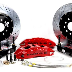 Brake System 14 Inch Front Extreme+ Red 64-74 GM A Body Modified Drop Spindles BAER Brakes