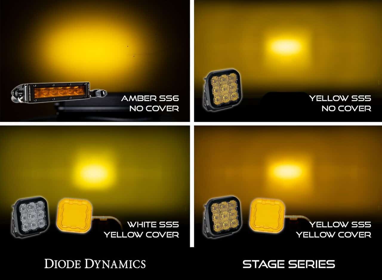 SS5 LED Pod Cover, Yellow Set of 2